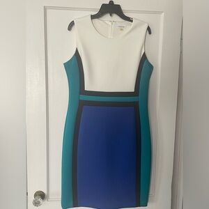 Calvin Klein Color block Sheath Dress